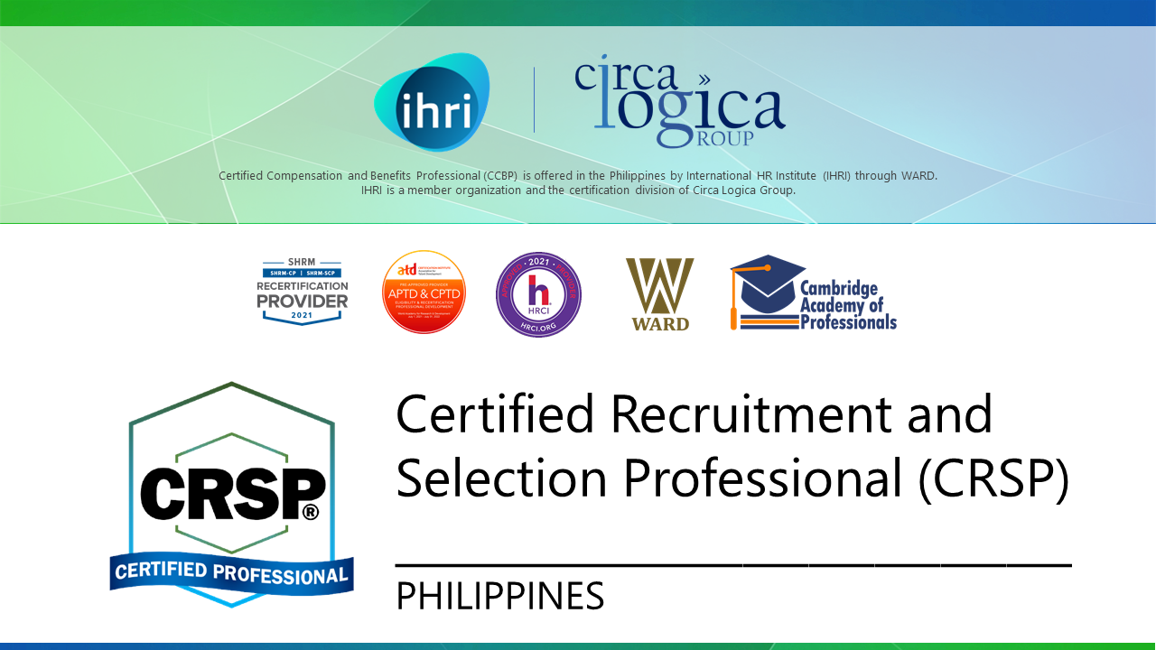 Certified Recruitment And Selection Professional (CRSP) Certification ...